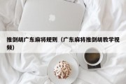 推倒胡广东麻将规则（广东麻将推倒胡教学视频）